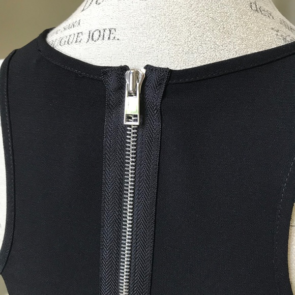 Anthropologie DREW Racerback Top Shirt Womens Small Black Sleeveless Rear Zipper - Picture 12 of 13